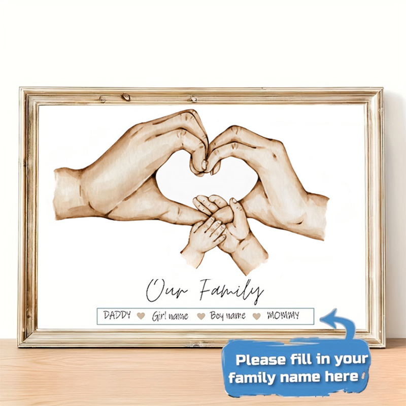 Home Office Photos - Personalizado família mão cartaz nome pintura