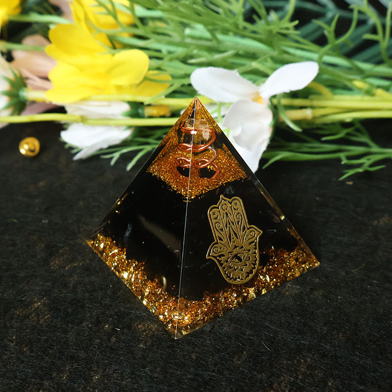 Home Office Gifts - Pirâmide de Orgonite de Obsidiana Negra
