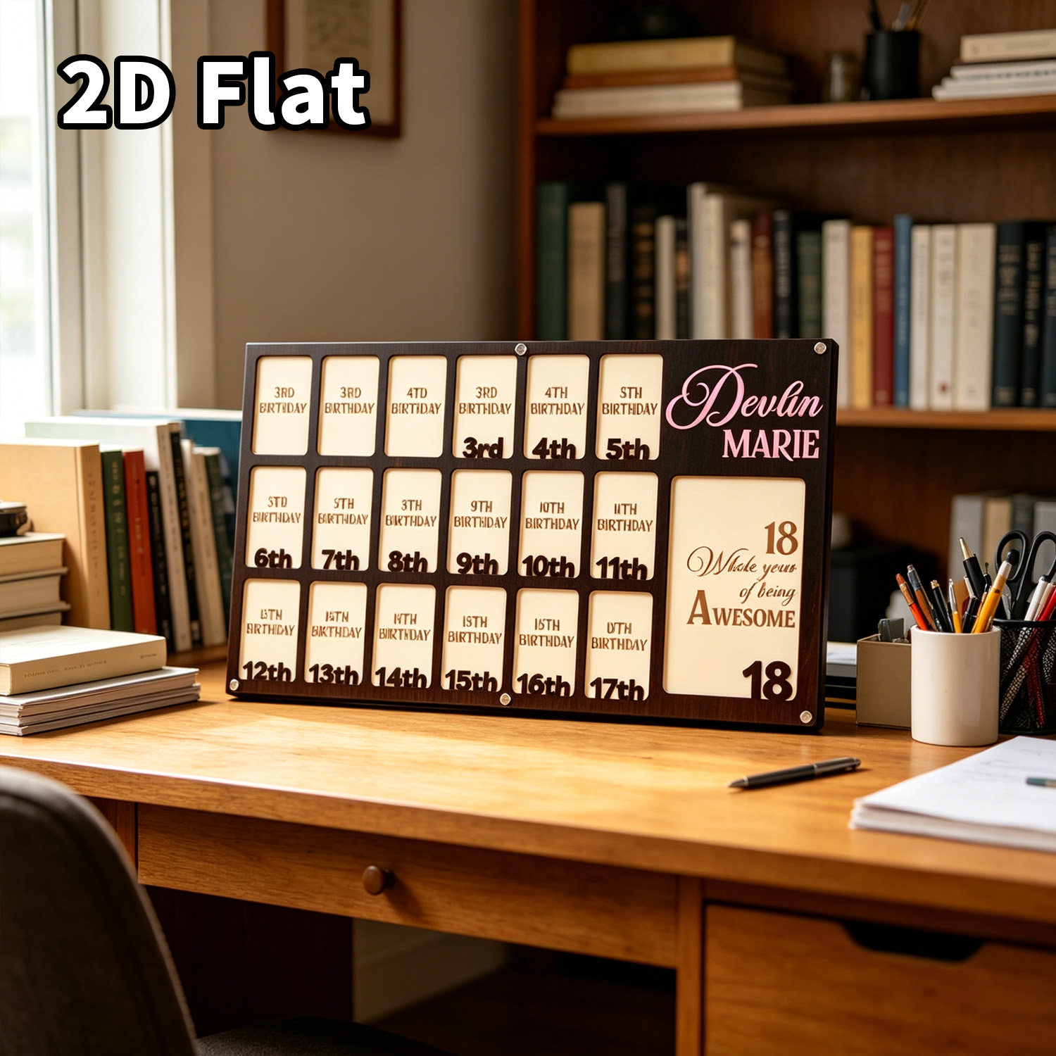Home Office Gifts - 1 Peça Placa de Madeira Personalizável