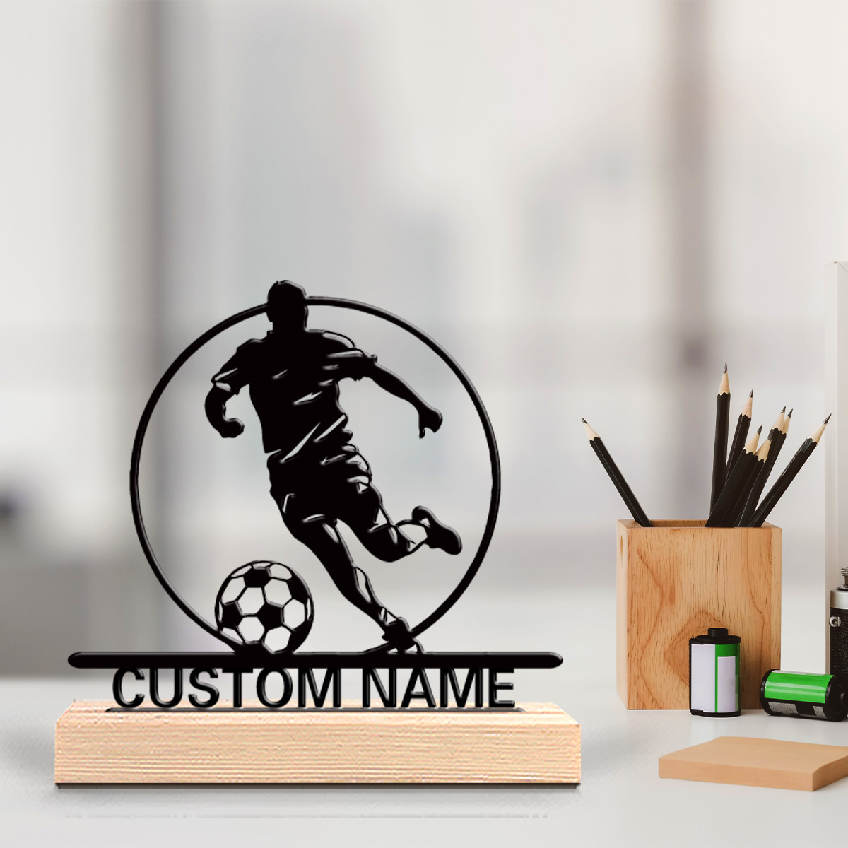 Home Office Gifts - Estátua de Metal Personalizada de Jogador