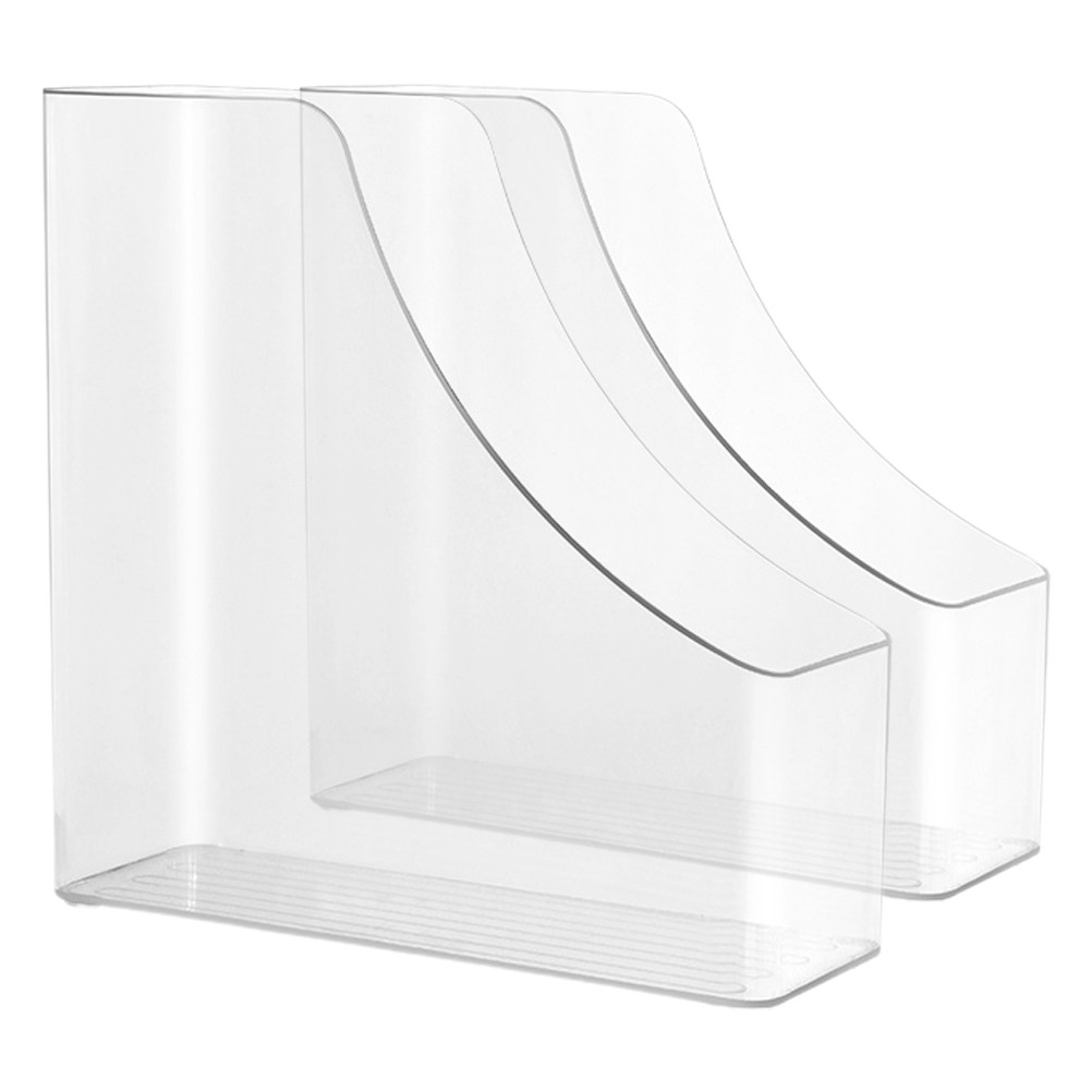 Home Office With Library - Organizador de arquivos transparente, 2 peças,