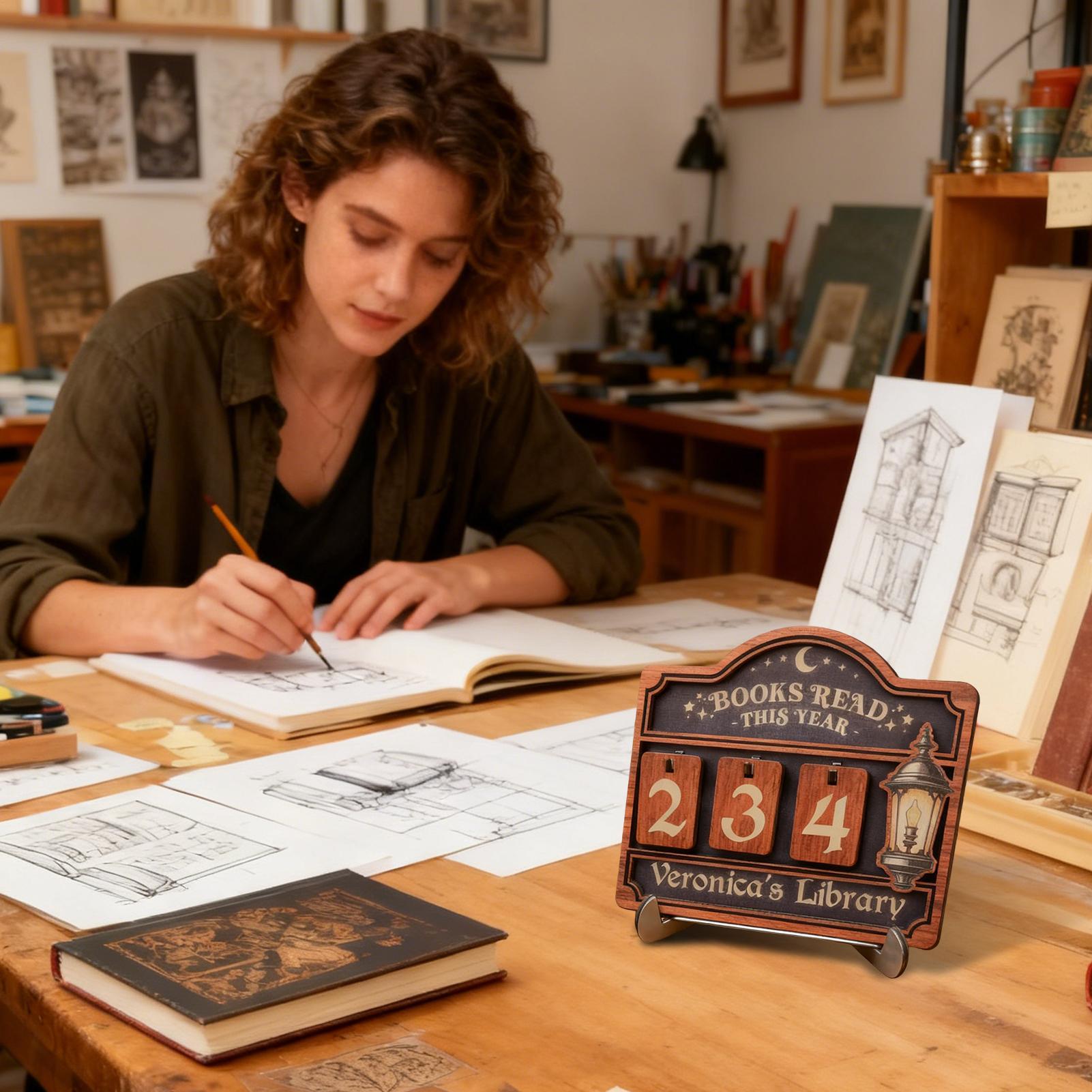 Livro de madeira leitura conta - Home Office With Library avaliação e preço