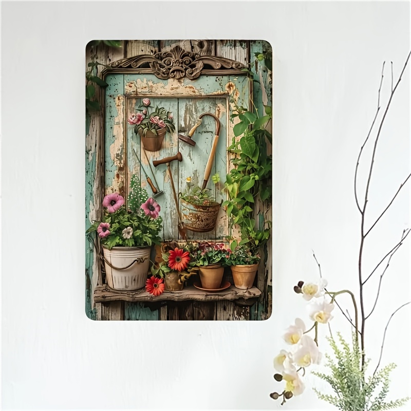 Placa de metal vintage com est - Home Office With Library avaliação e preço