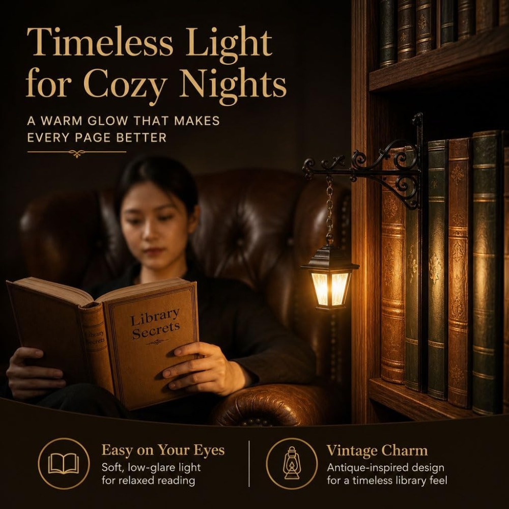 Mini Lanterna Vintage para Est - Home Office With Library avaliação e preço