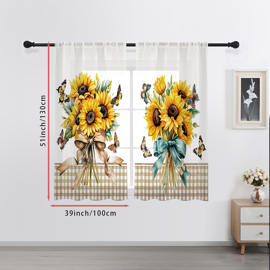 2PCS Cortina Transparente com  - Home Office Minimalist avaliação e preço