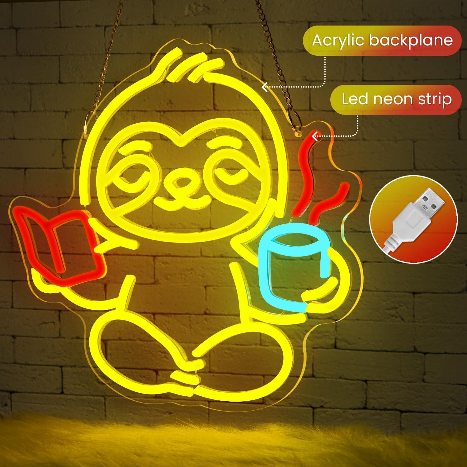 Luminária Neon de Preguiça USB - Home Office Gifts avaliação e preço