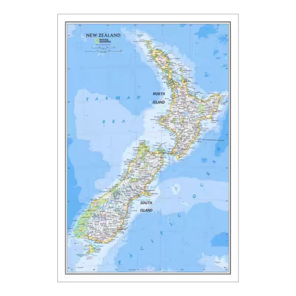 Grande Mapa da Nova Zelândia e - Home Office With Library avaliação e preço
