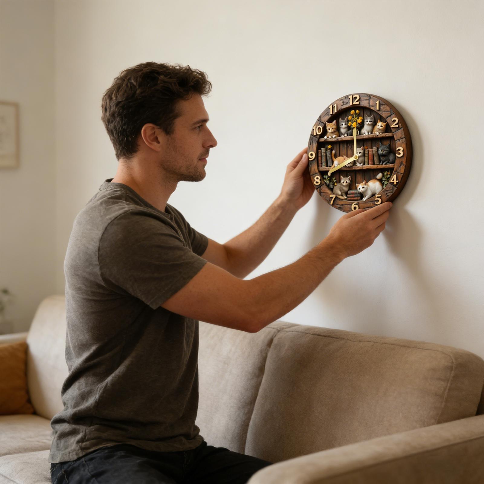 Relógio de Parede de 11,81 Pol - Home Office With Library avaliação e preço